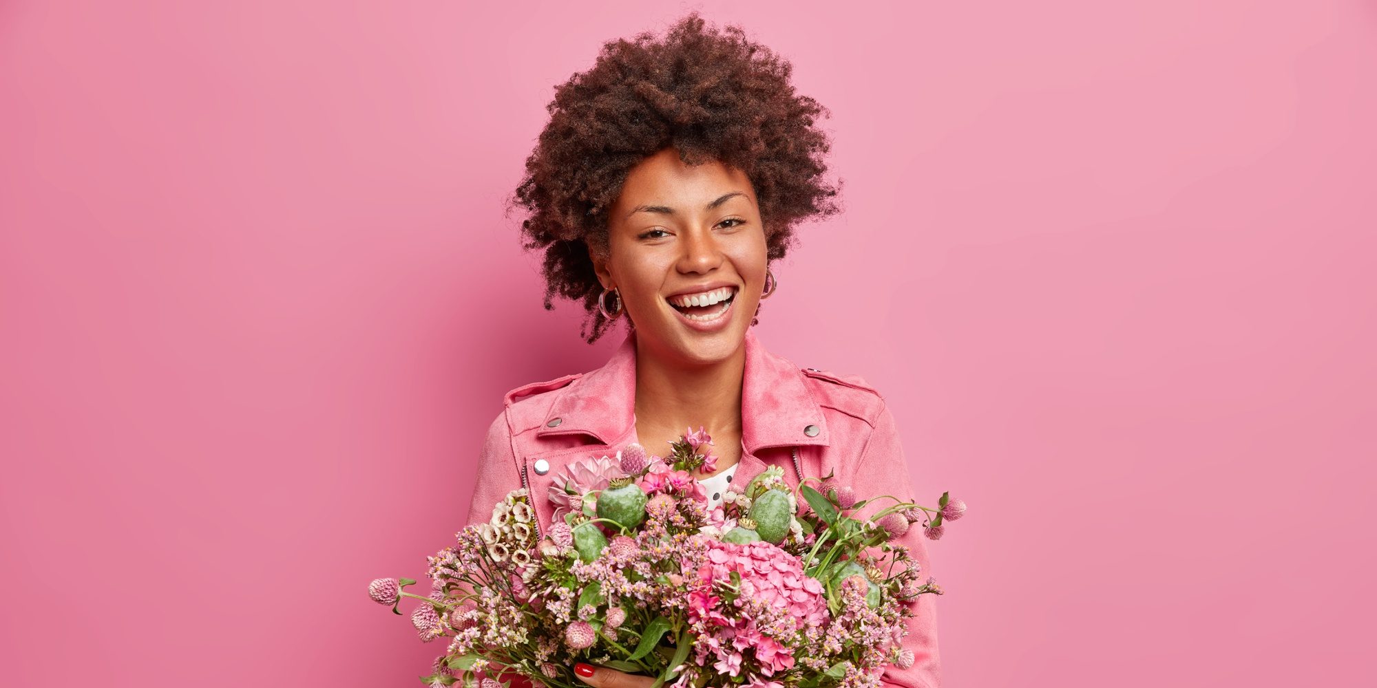 girl with flowers