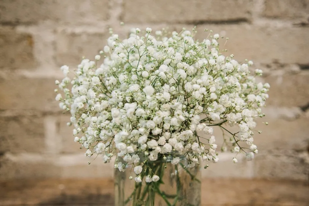  The delicate white Baby's Breath symbolizes the eternal love