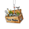 Custom Name Garden Tool Car Ornament