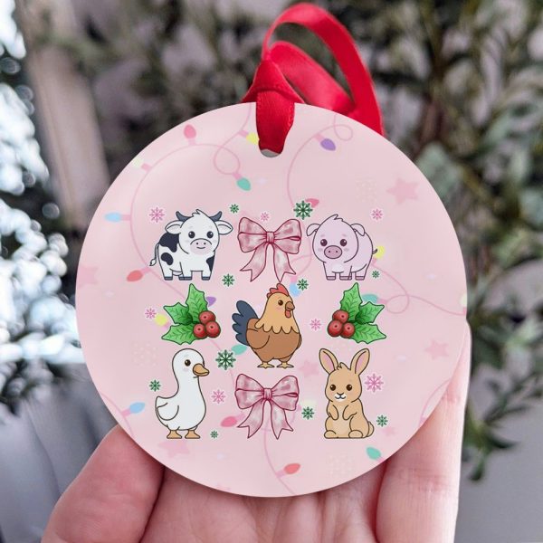 Farm Cute Animal Coquette Ornament