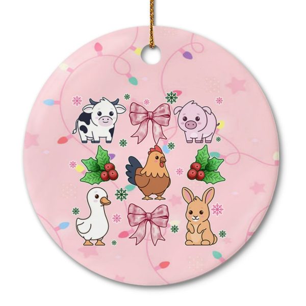 Farm Cute Animal Coquette Ornament